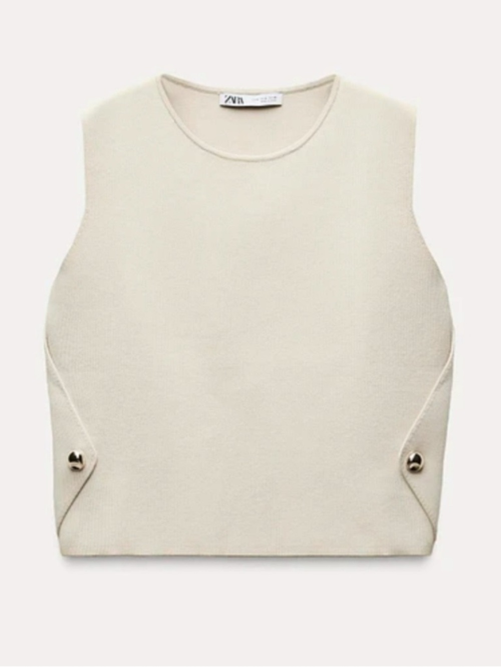 Zara Knit Top with Gold Details